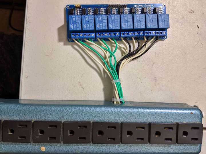 completed outlet relay connections